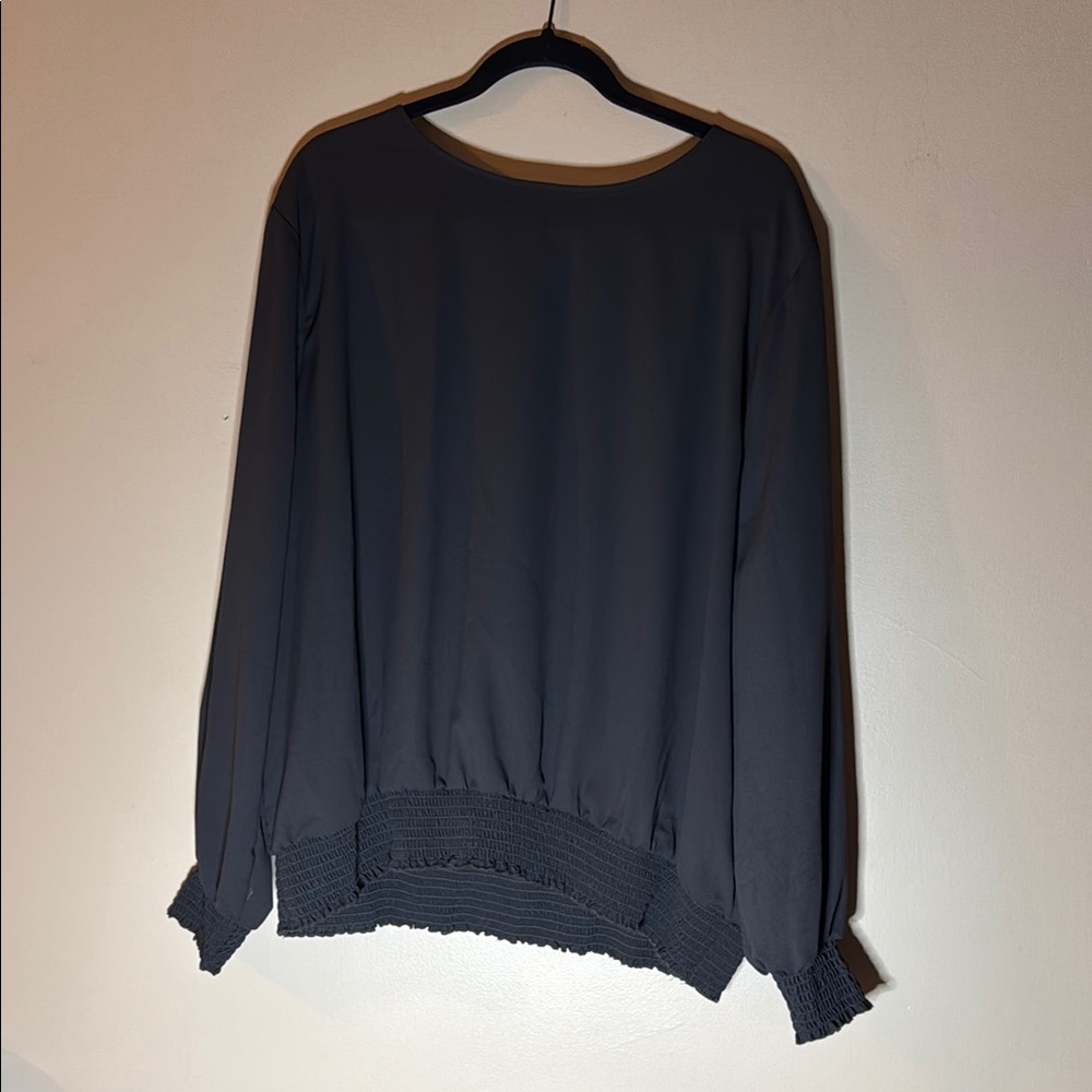Zenana black sheer elegant top